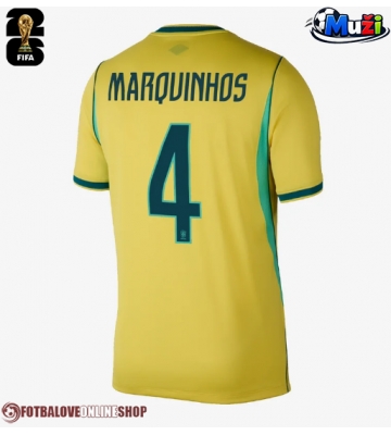 Brazílie Marquinhos #4 Domácí Dres MS 2026 Krátkým Rukávem